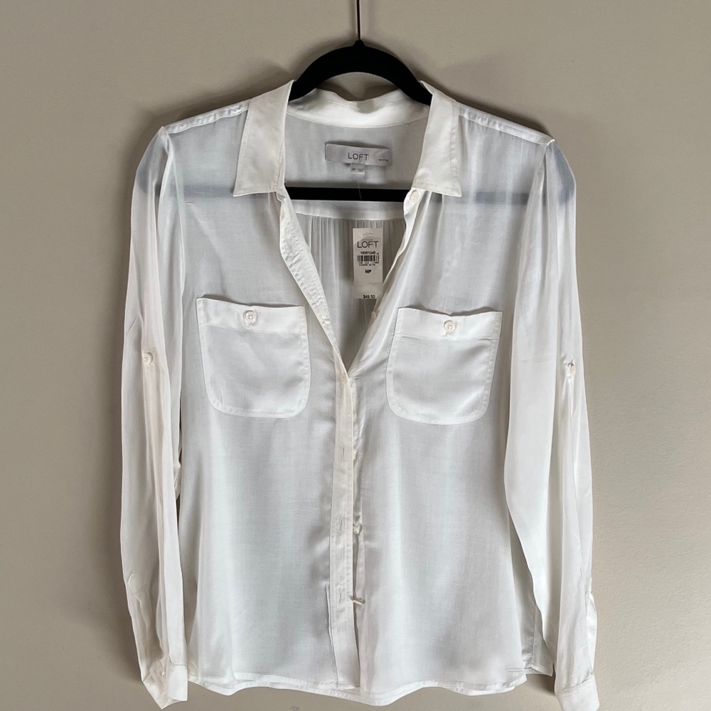 Loft Ivory Blouse NWT